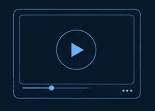 Video lesson interface with a play button, introducing the day's words.